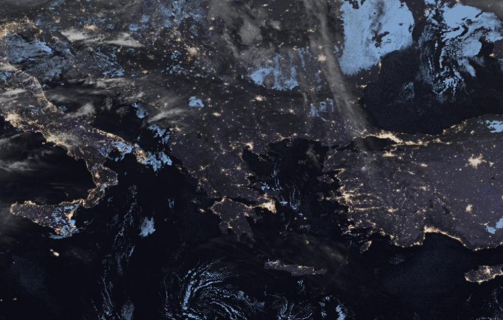 Τελευταία δορυφορική εικόνα νεφοκάλυψης