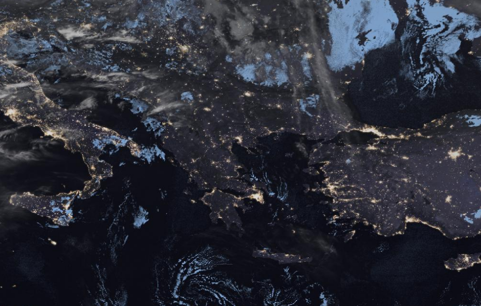 Τελευταία δορυφορική εικόνα νεφοκάλυψης