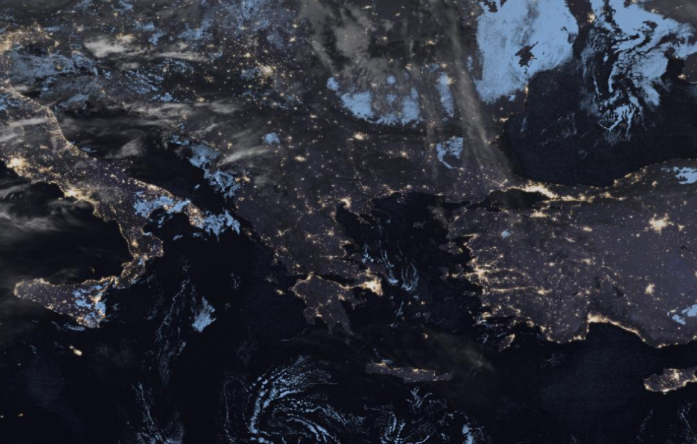 Τελευταία δορυφορική εικόνα νεφοκάλυψης