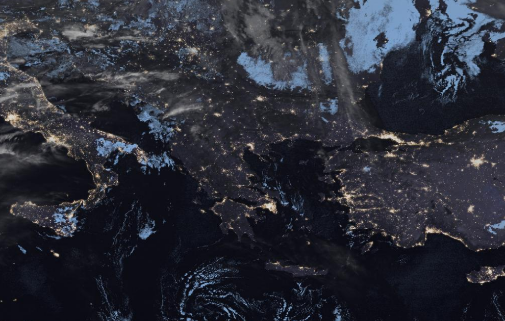 Τελευταία δορυφορική εικόνα νεφοκάλυψης