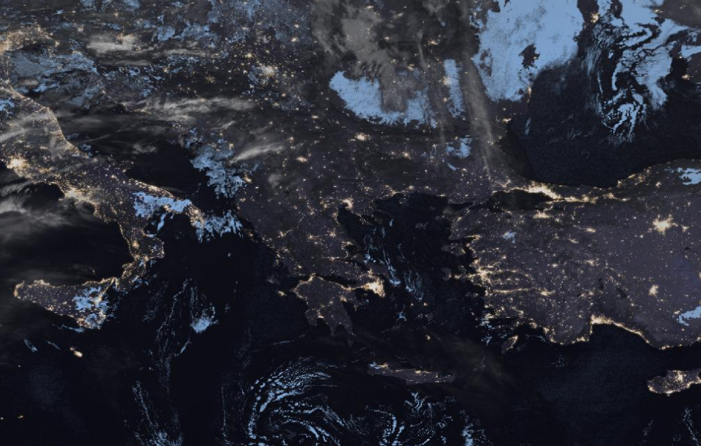 Τελευταία δορυφορική εικόνα νεφοκάλυψης