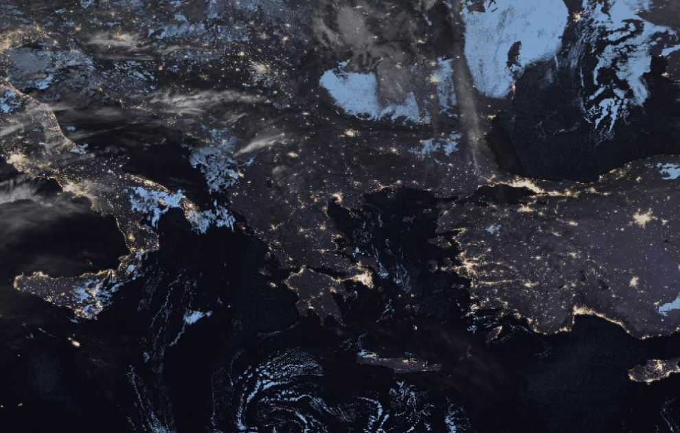 Τελευταία δορυφορική εικόνα νεφοκάλυψης