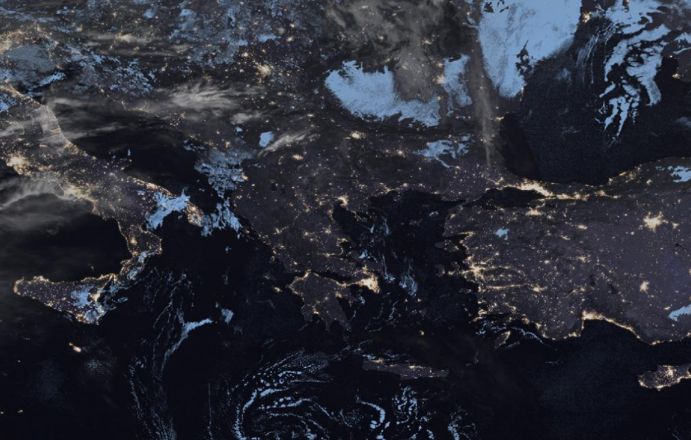 Τελευταία δορυφορική εικόνα νεφοκάλυψης