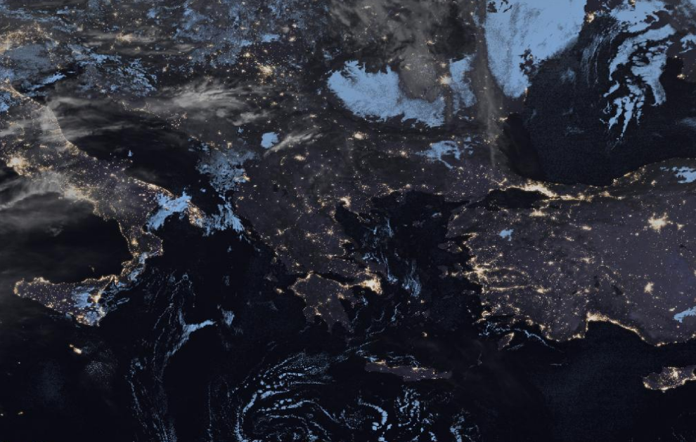 Τελευταία δορυφορική εικόνα νεφοκάλυψης