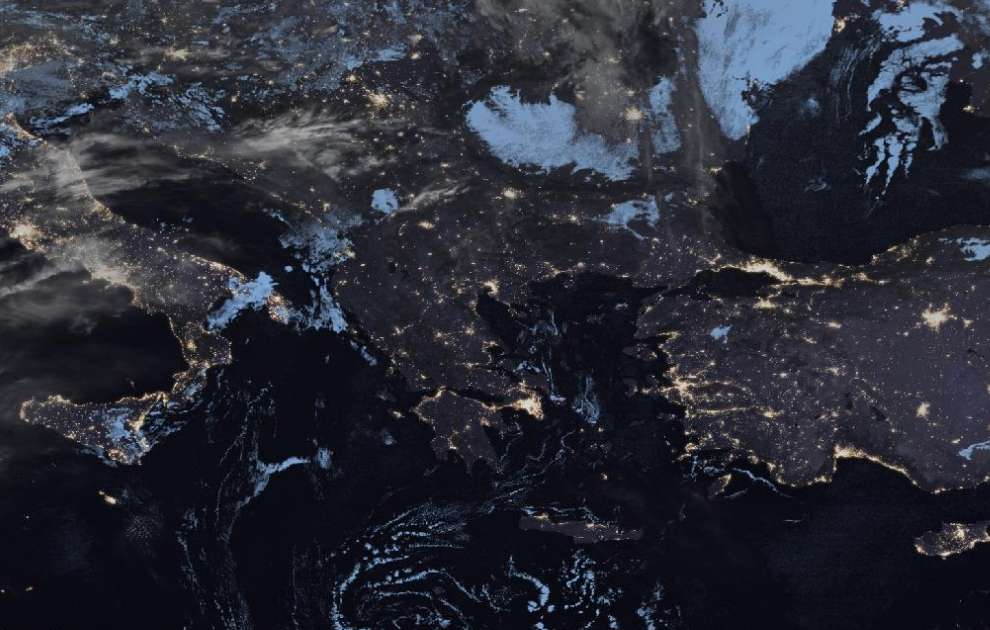 Τελευταία δορυφορική εικόνα νεφοκάλυψης