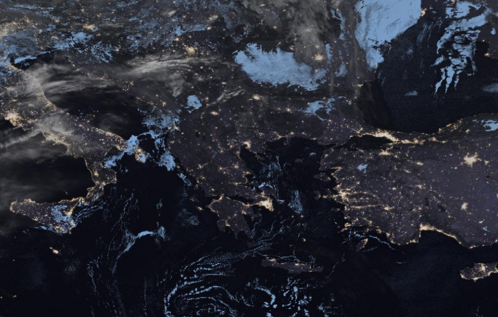 Τελευταία δορυφορική εικόνα νεφοκάλυψης