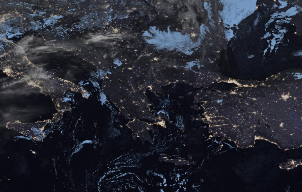 Τελευταία δορυφορική εικόνα νεφοκάλυψης