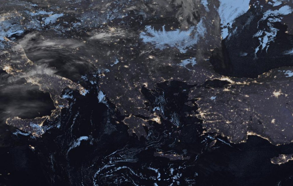 Τελευταία δορυφορική εικόνα νεφοκάλυψης