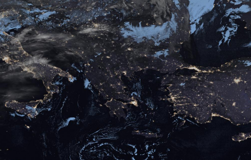 Τελευταία δορυφορική εικόνα νεφοκάλυψης