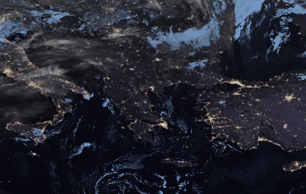 Τελευταία δορυφορική εικόνα νεφοκάλυψης