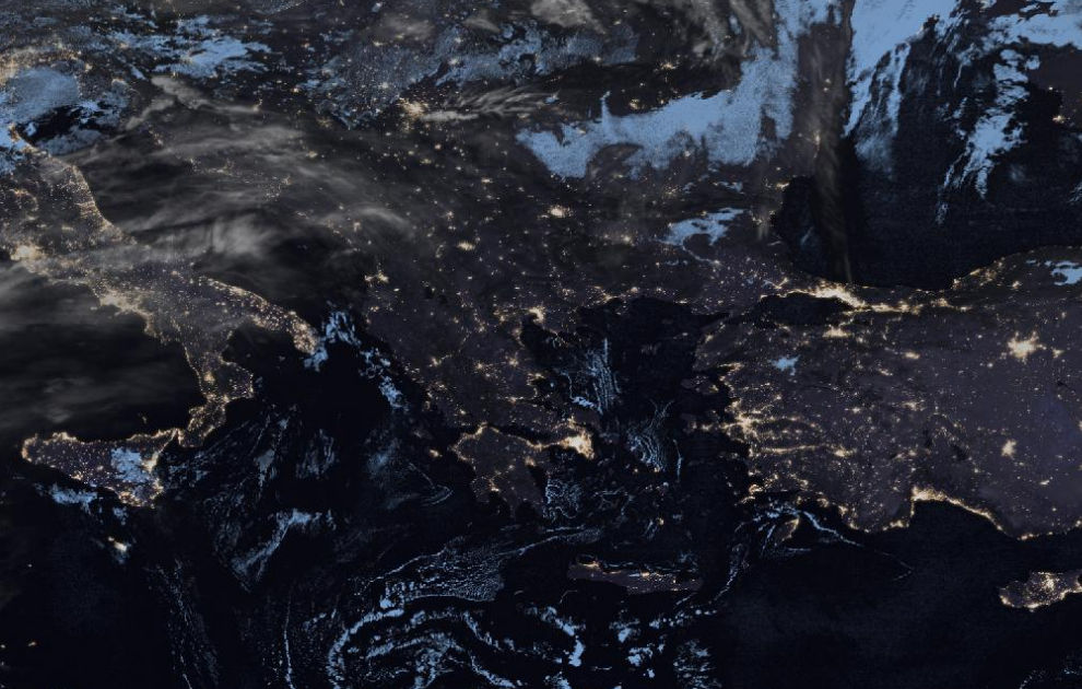 Τελευταία δορυφορική εικόνα νεφοκάλυψης