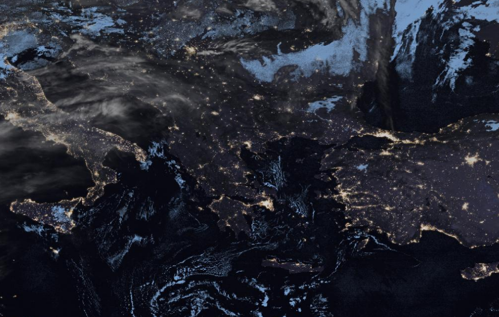 Τελευταία δορυφορική εικόνα νεφοκάλυψης