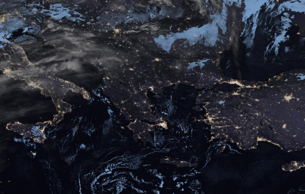 Τελευταία δορυφορική εικόνα νεφοκάλυψης