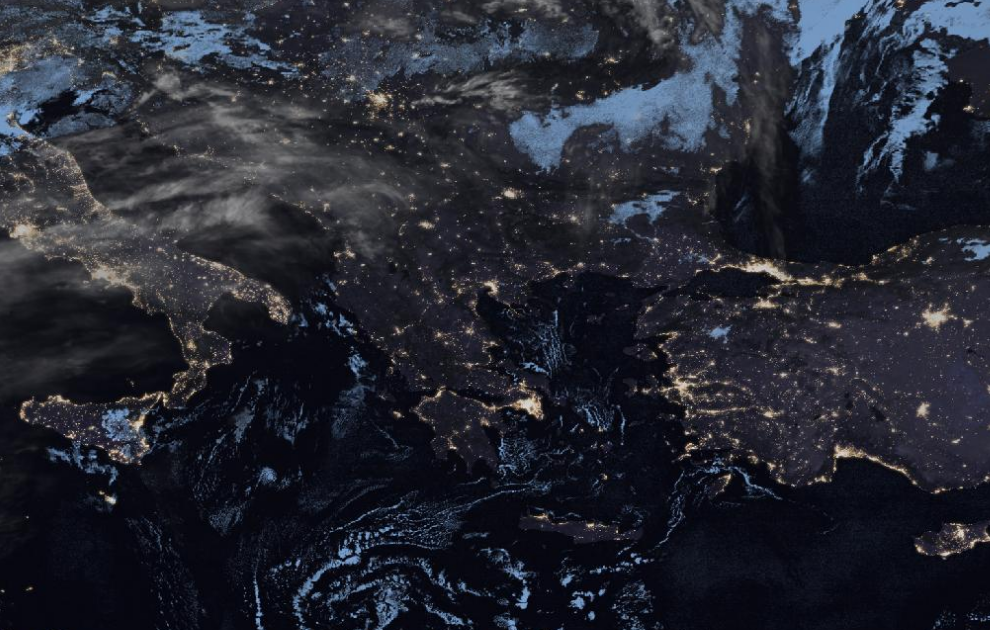 Τελευταία δορυφορική εικόνα νεφοκάλυψης