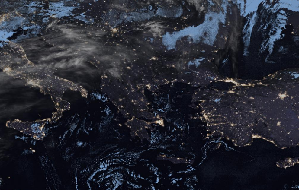 Τελευταία δορυφορική εικόνα νεφοκάλυψης