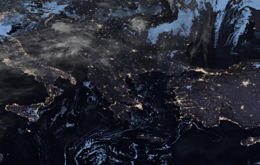 Τελευταία δορυφορική εικόνα νεφοκάλυψης