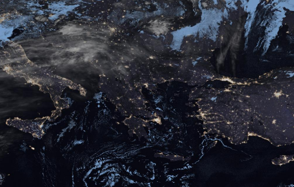 Τελευταία δορυφορική εικόνα νεφοκάλυψης