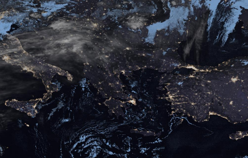 Τελευταία δορυφορική εικόνα νεφοκάλυψης