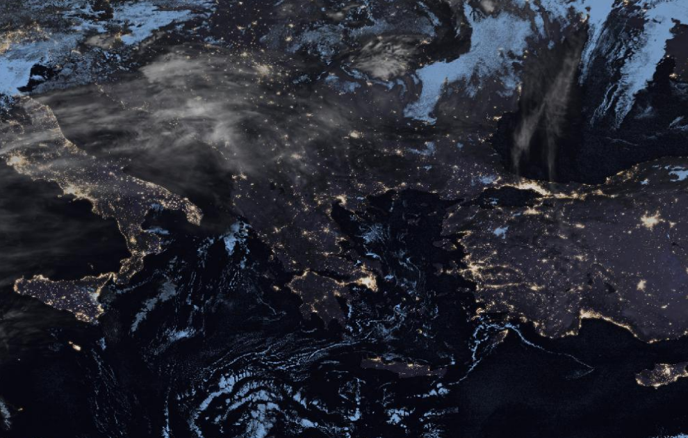 Τελευταία δορυφορική εικόνα νεφοκάλυψης