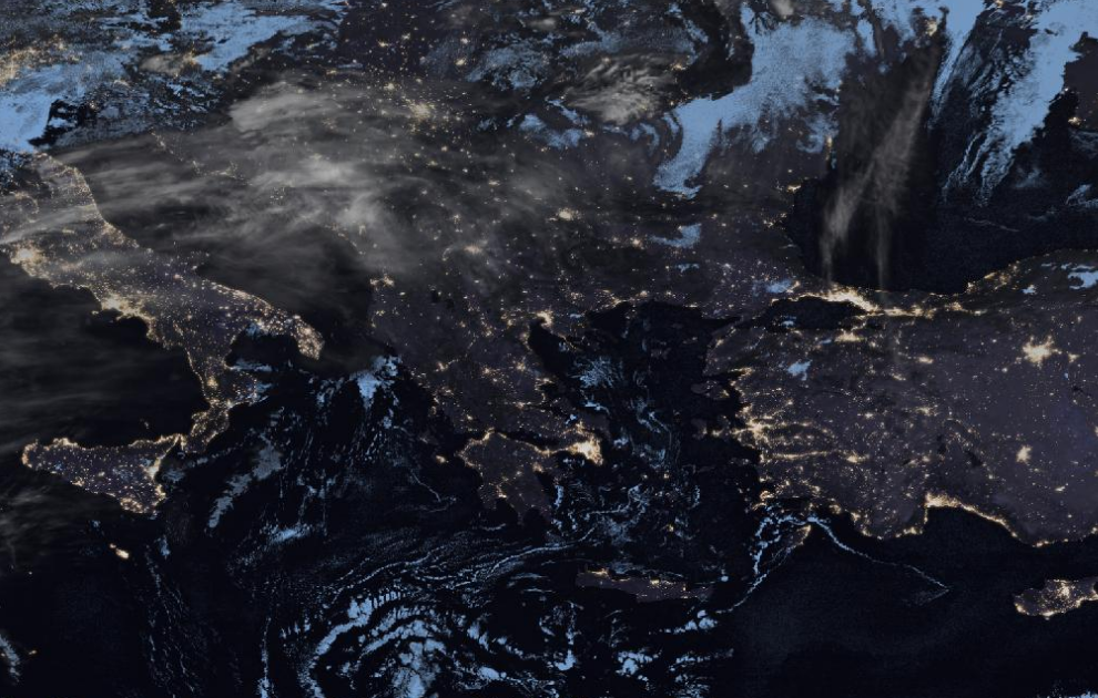 Τελευταία δορυφορική εικόνα νεφοκάλυψης