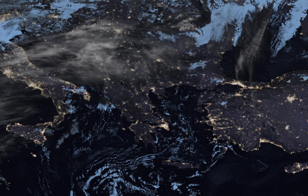 Τελευταία δορυφορική εικόνα νεφοκάλυψης