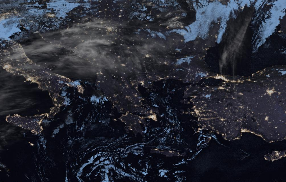 Τελευταία δορυφορική εικόνα νεφοκάλυψης