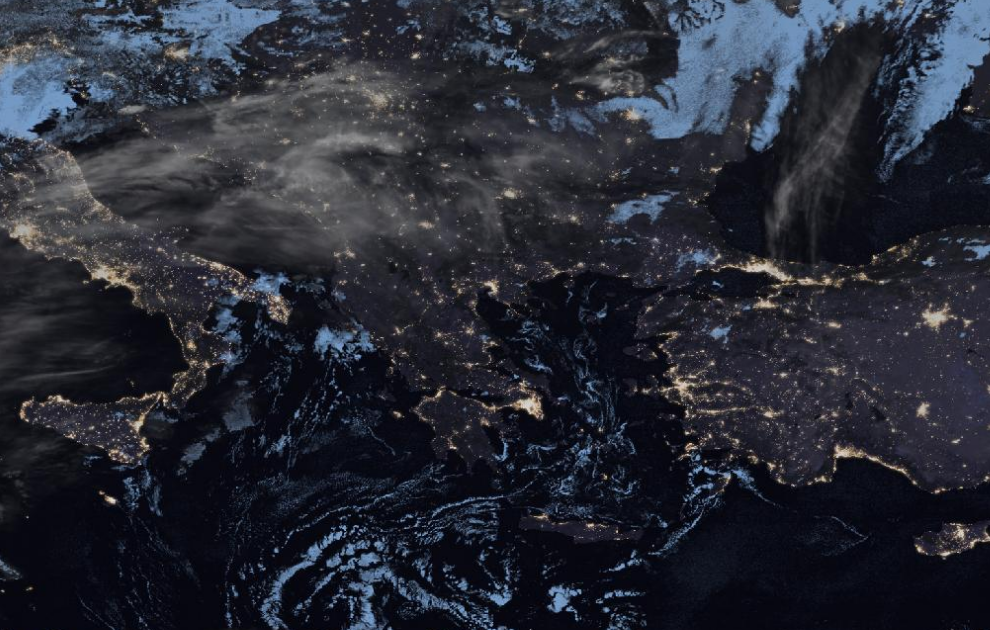 Τελευταία δορυφορική εικόνα νεφοκάλυψης