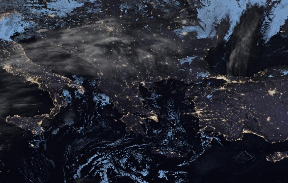 Τελευταία δορυφορική εικόνα νεφοκάλυψης