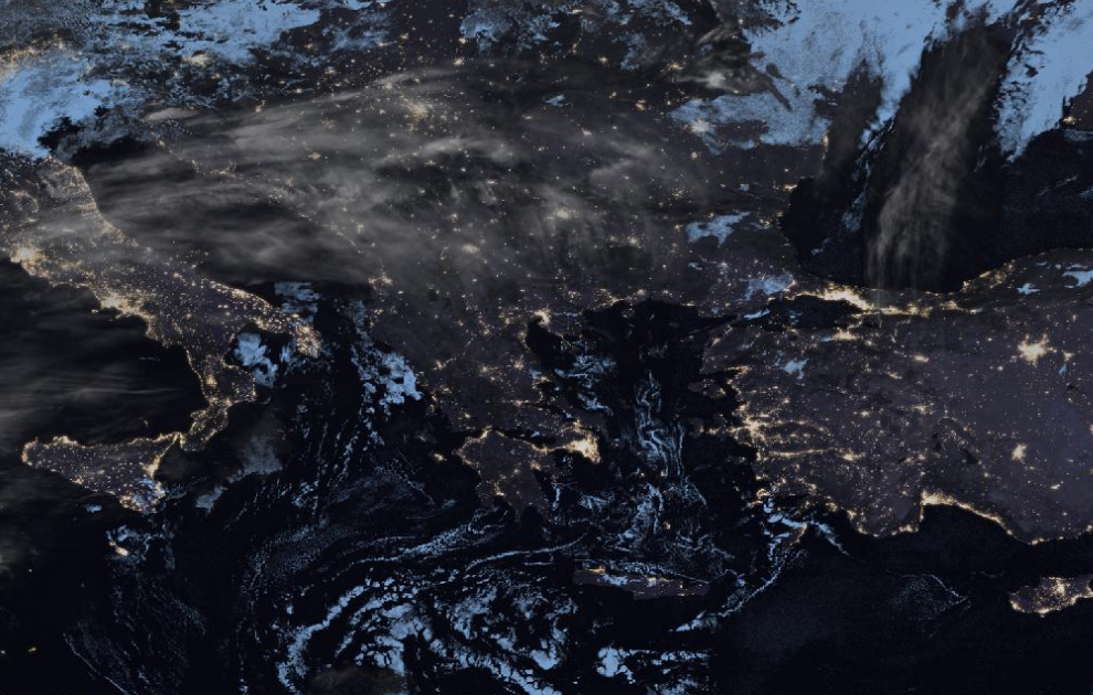 Τελευταία δορυφορική εικόνα νεφοκάλυψης