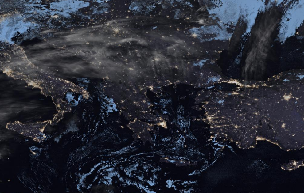 Τελευταία δορυφορική εικόνα νεφοκάλυψης