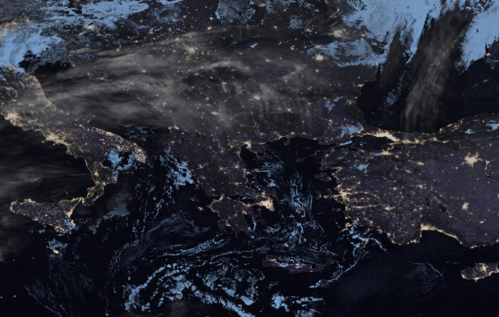 Τελευταία δορυφορική εικόνα νεφοκάλυψης