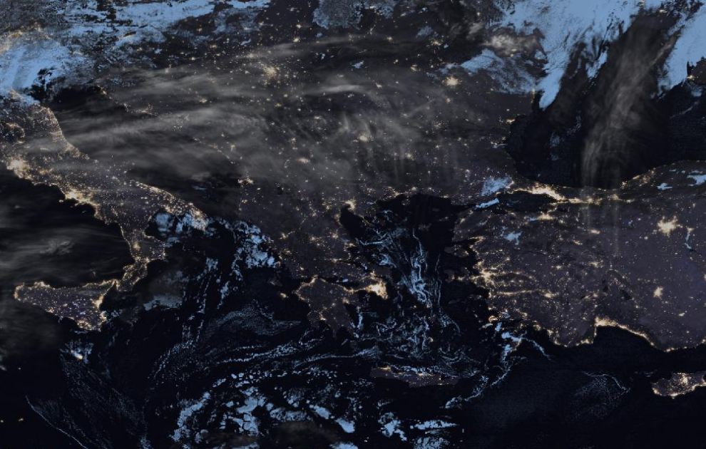 Τελευταία δορυφορική εικόνα νεφοκάλυψης