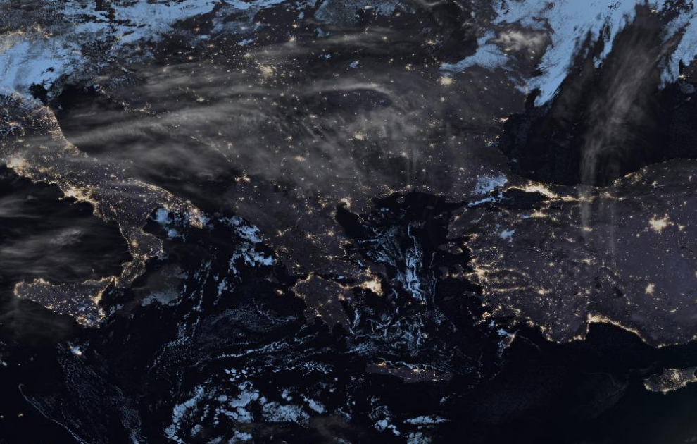 Τελευταία δορυφορική εικόνα νεφοκάλυψης