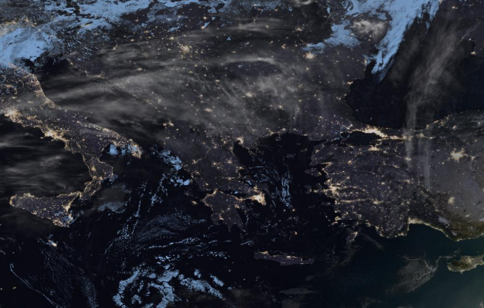 Τελευταία δορυφορική εικόνα νεφοκάλυψης