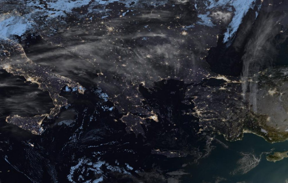 Τελευταία δορυφορική εικόνα νεφοκάλυψης