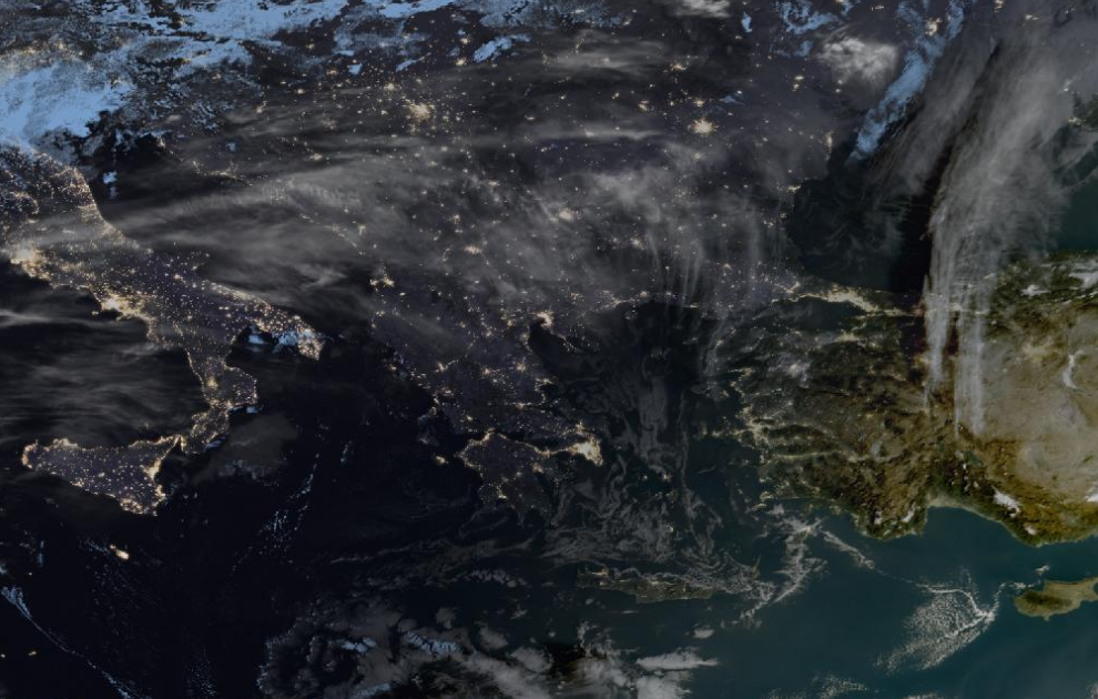 Τελευταία δορυφορική εικόνα νεφοκάλυψης