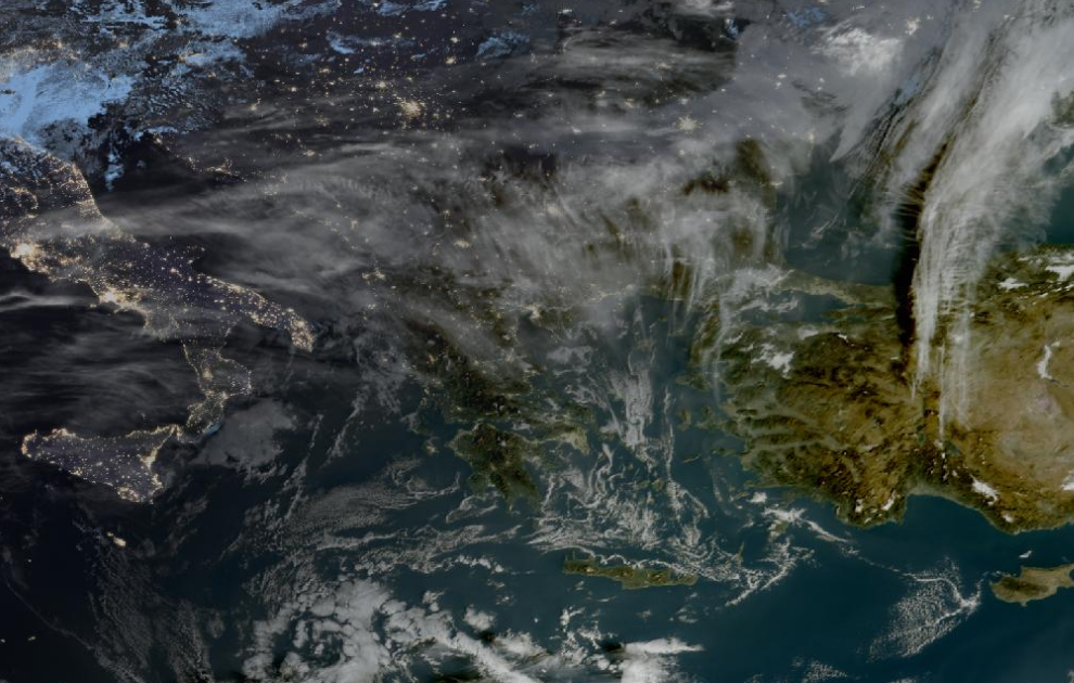 Τελευταία δορυφορική εικόνα νεφοκάλυψης