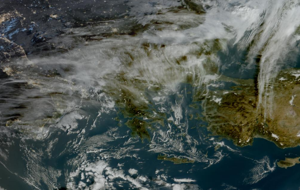 Τελευταία δορυφορική εικόνα νεφοκάλυψης