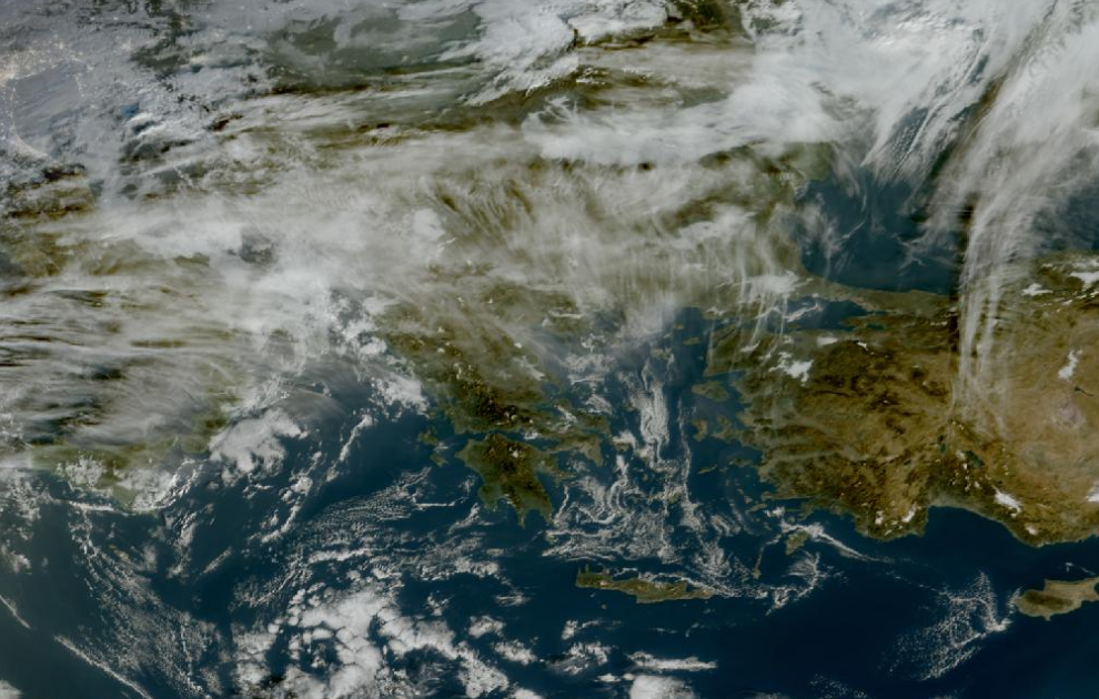 Τελευταία δορυφορική εικόνα νεφοκάλυψης