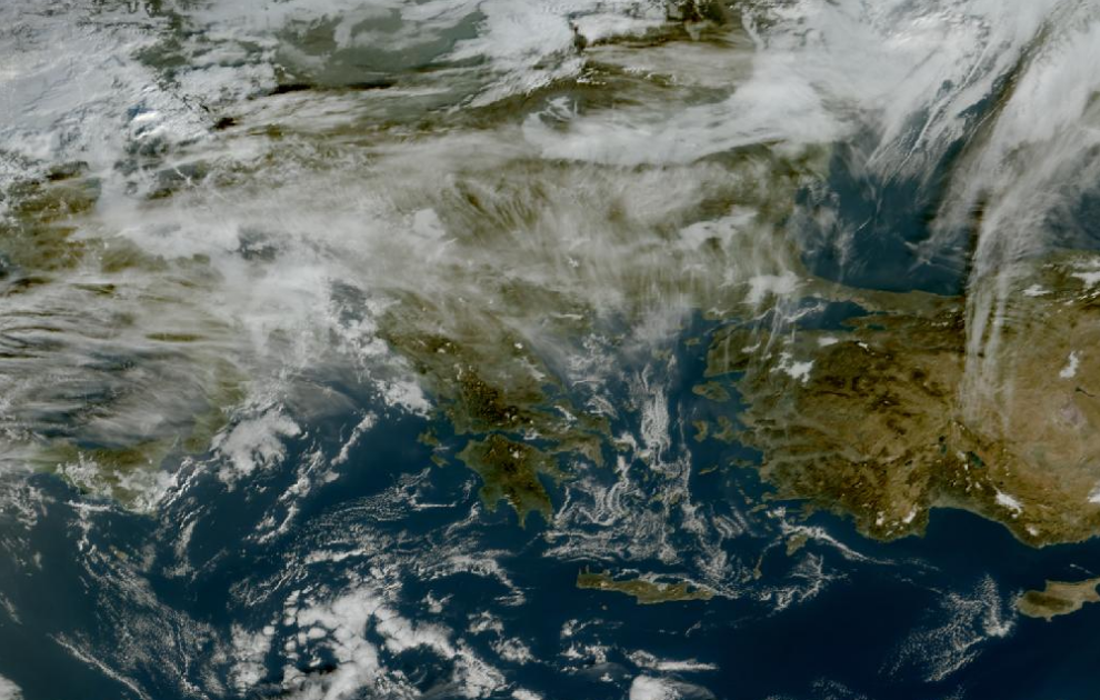 Τελευταία δορυφορική εικόνα νεφοκάλυψης