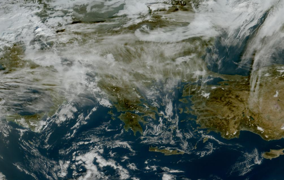 Τελευταία δορυφορική εικόνα νεφοκάλυψης