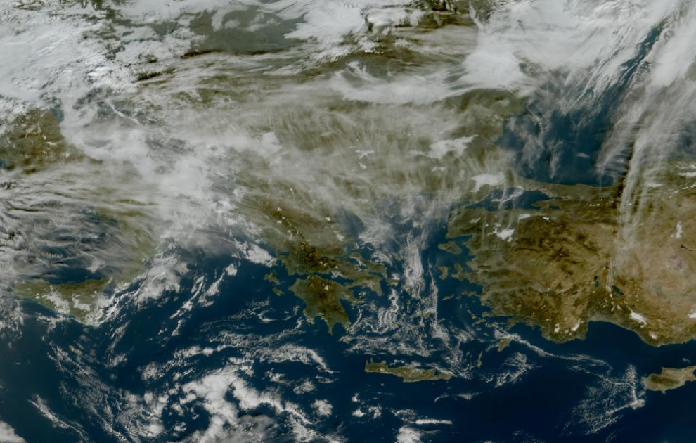 Τελευταία δορυφορική εικόνα νεφοκάλυψης