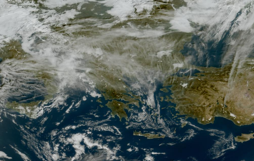 Τελευταία δορυφορική εικόνα νεφοκάλυψης