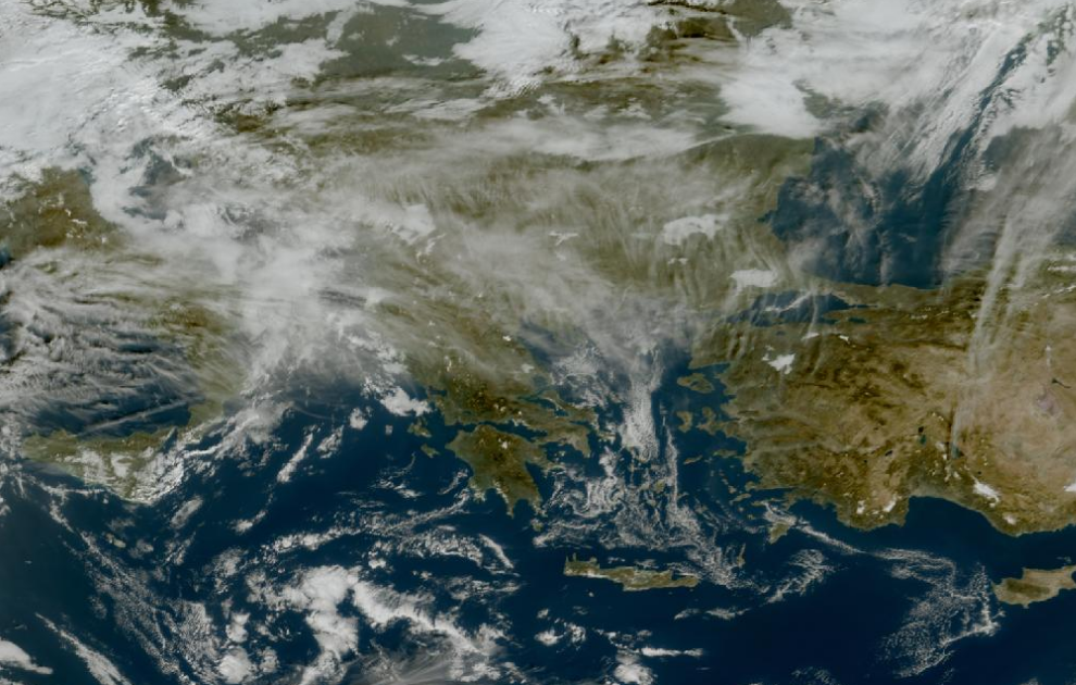 Τελευταία δορυφορική εικόνα νεφοκάλυψης