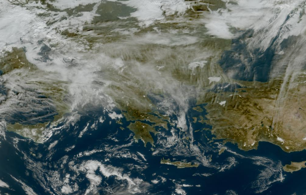 Τελευταία δορυφορική εικόνα νεφοκάλυψης