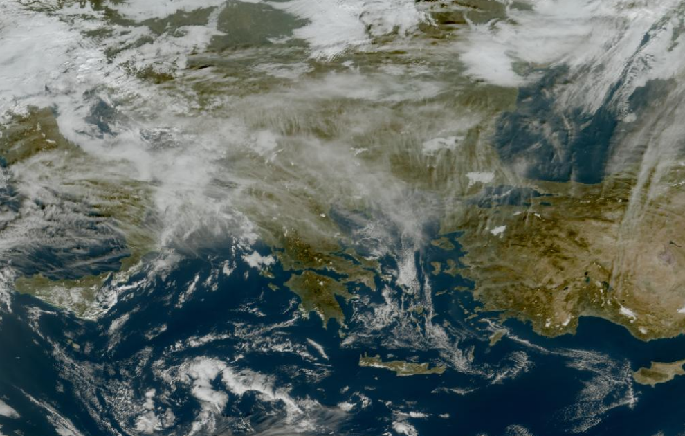 Τελευταία δορυφορική εικόνα νεφοκάλυψης