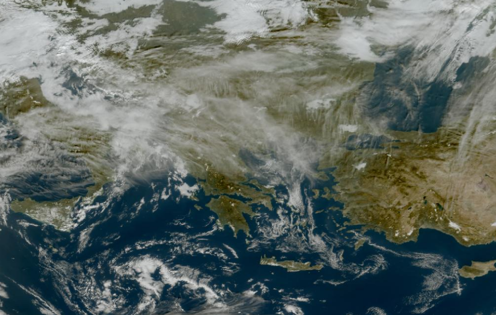 Τελευταία δορυφορική εικόνα νεφοκάλυψης