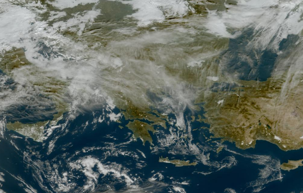 Τελευταία δορυφορική εικόνα νεφοκάλυψης