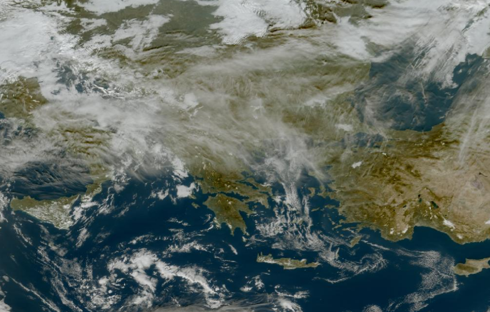 Τελευταία δορυφορική εικόνα νεφοκάλυψης