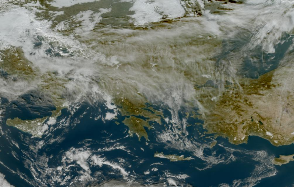 Τελευταία δορυφορική εικόνα νεφοκάλυψης